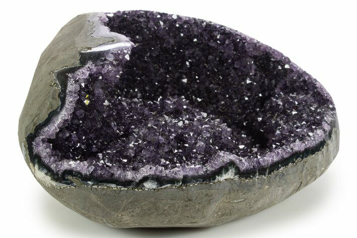 Sparkly Deep-Purple Amethyst Geode - Uruguay #342716